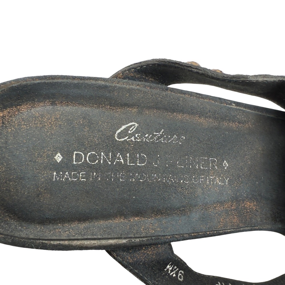 Donald J. Pliner Black Jeweled Thong Sandals - Picture 7 of 15